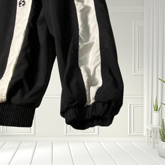 Ixspa Black White Windbreaker Jacket Small | Vintage 90s Track Retro Streetwear - Picture 5 of 16